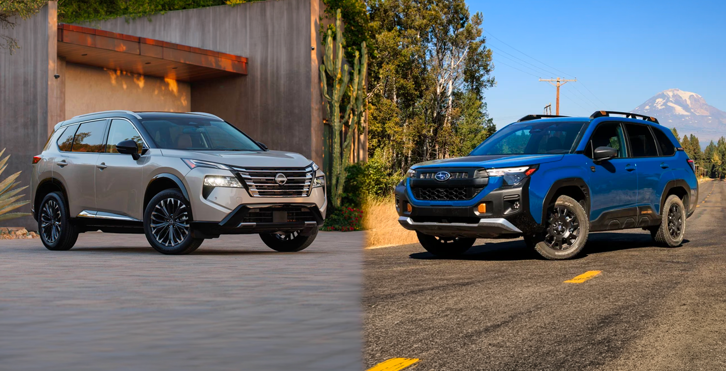 Nissan Rogue vs Subaru Forester compact SUV comparison Ontario Barrie